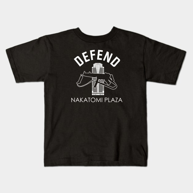 Defend Nakatomi Plaza Kids T-Shirt by bryankremkau